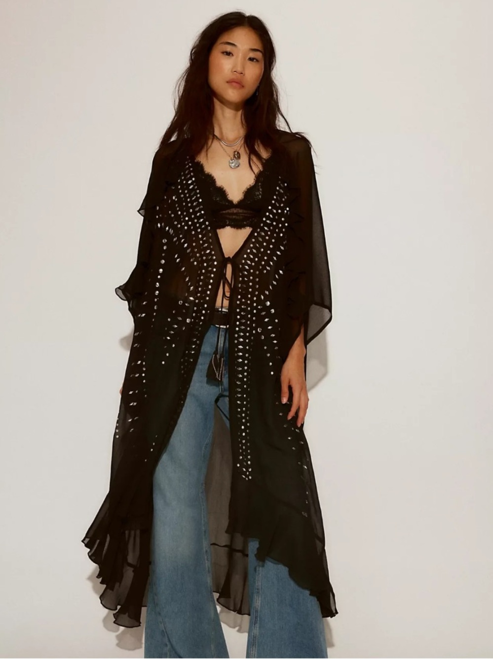 Free People Tunic/ Duster
NWOT
Color 
Black